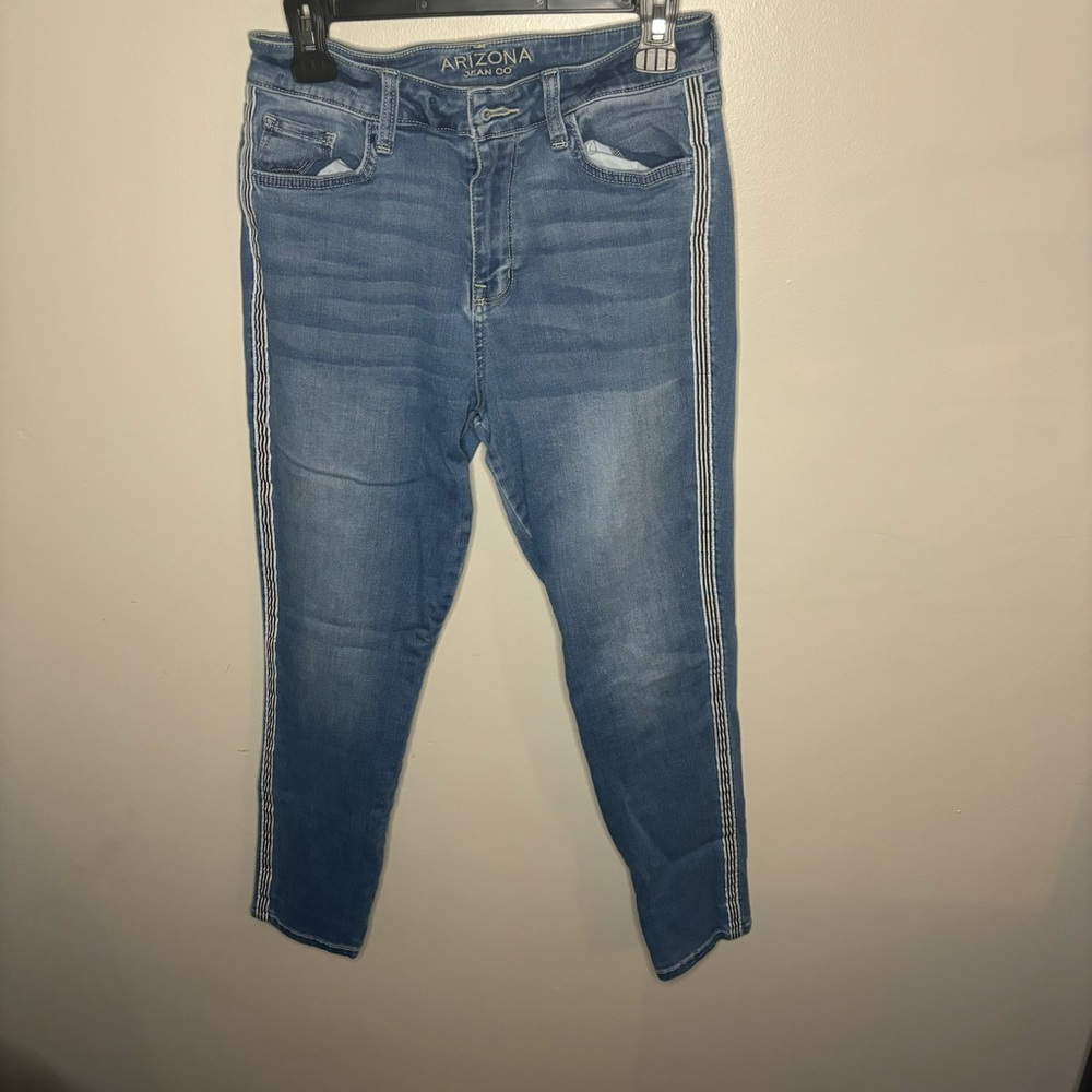 Arizona Jean Co. Skinny Jeans Blue with Size Stripes sz 9